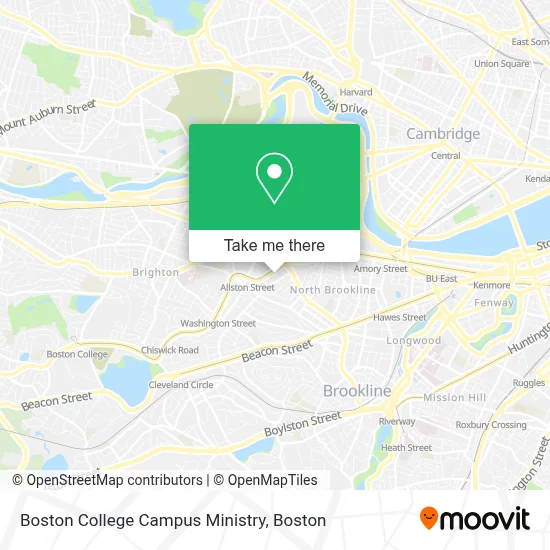 Boston College Campus Ministry map