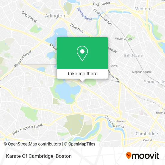Karate Of Cambridge map