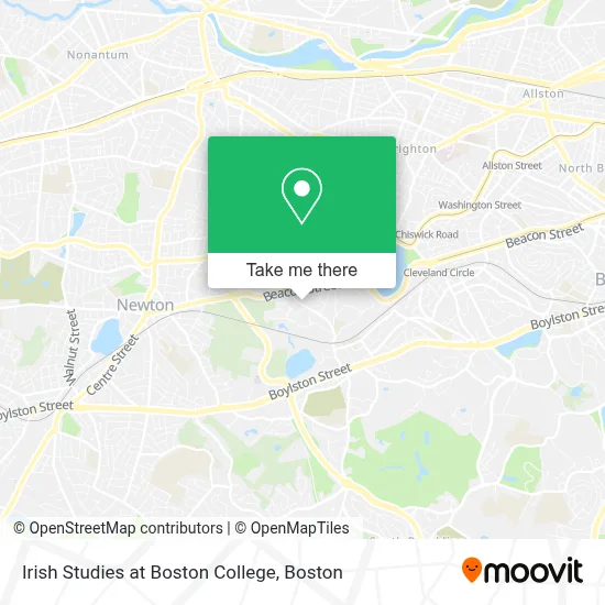 Irish Studies at Boston College map