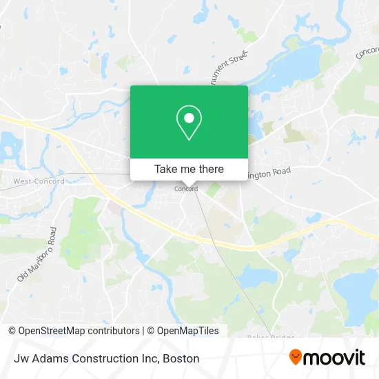 Jw Adams Construction Inc map