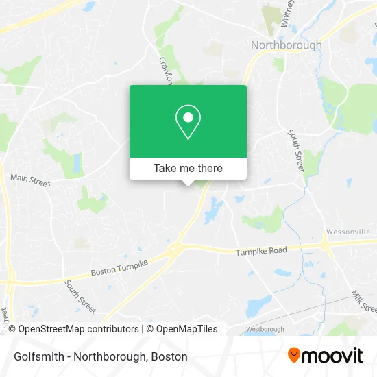 Golfsmith - Northborough map