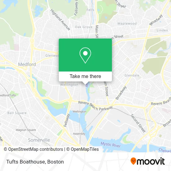 Tufts Boathouse map