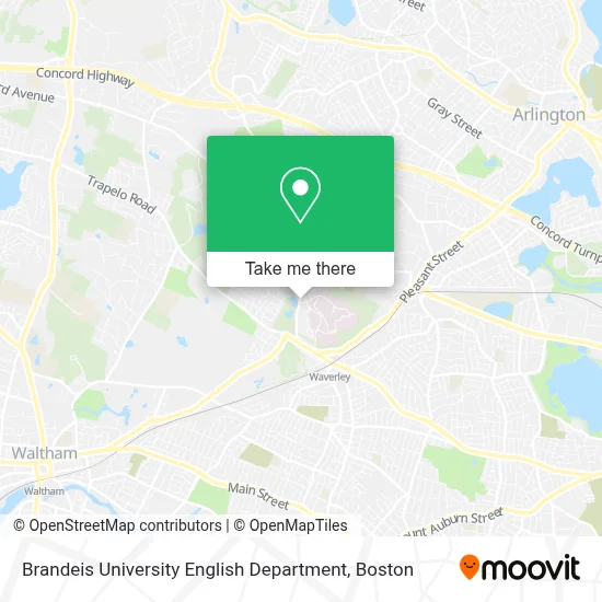 Brandeis University English Department map