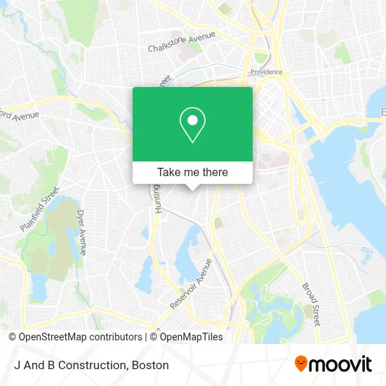 J And B Construction map