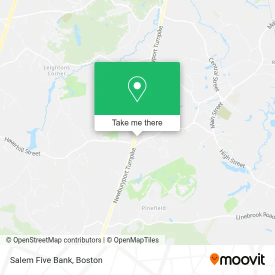 Salem Five Bank map