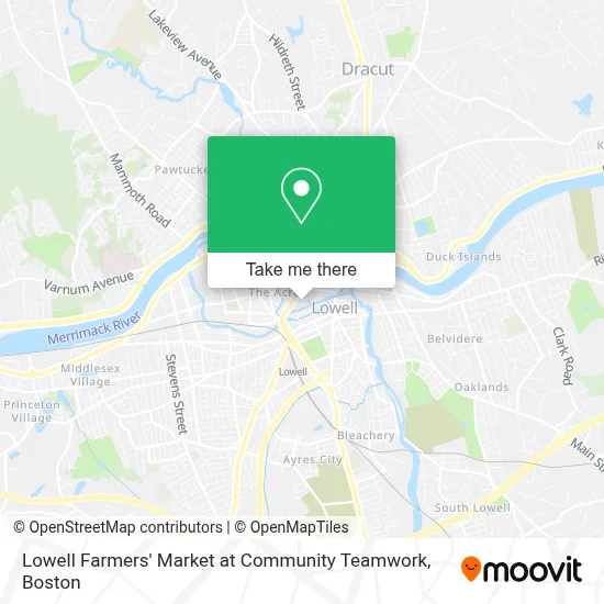 Lowell Farmers' Market at Community Teamwork map
