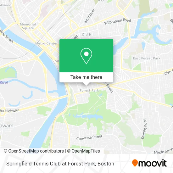 Springfield Tennis Club at Forest Park map