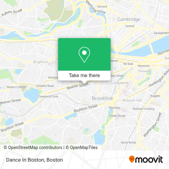 Dance In Boston map