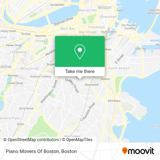 Piano Movers Of Boston map