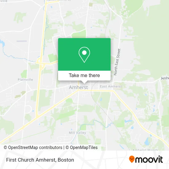 First Church Amherst map