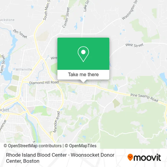 Rhode Island Blood Center - Woonsocket Donor Center map