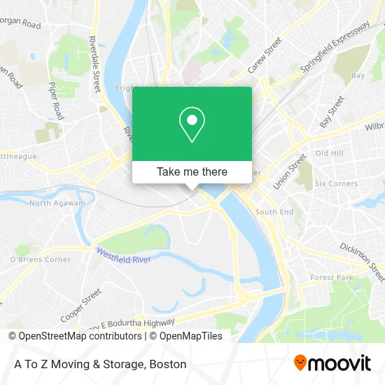 A To Z Moving & Storage map
