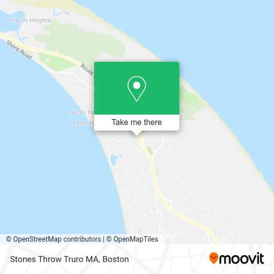 Stones Throw Truro MA map