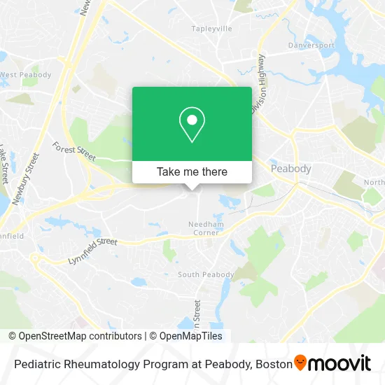 Pediatric Rheumatology Program at Peabody map