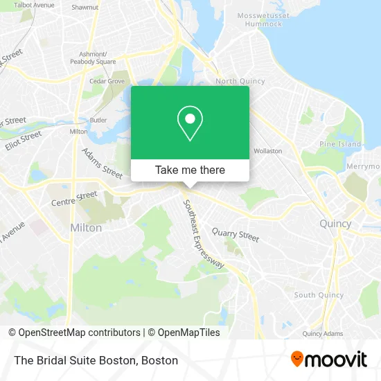 The Bridal Suite Boston map
