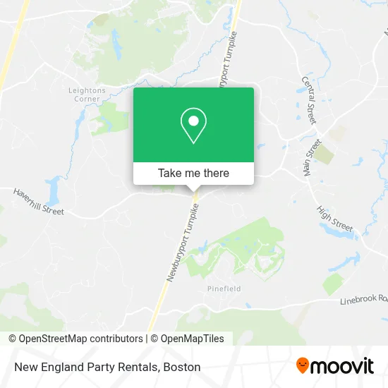 New England Party Rentals map