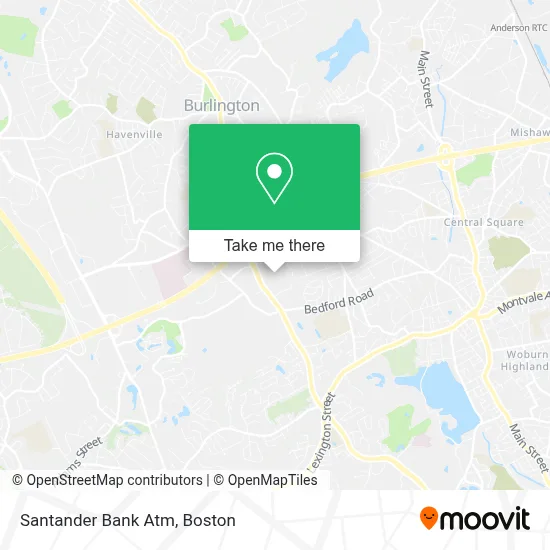 Santander Bank Atm map