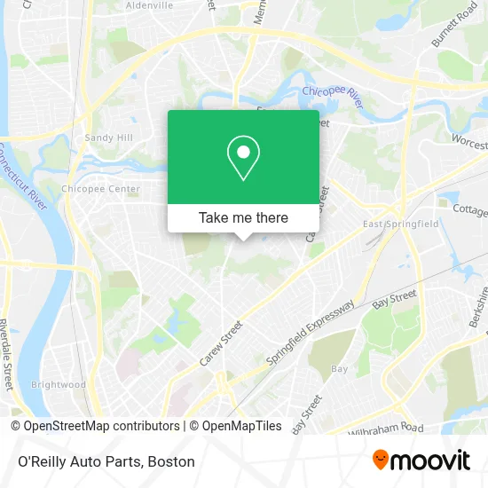 O'Reilly Auto Parts map