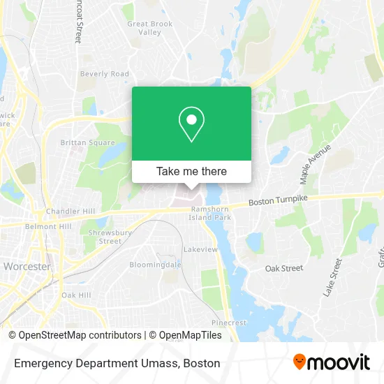 Emergency Department Umass map