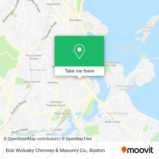 Bob Wolusky Chimney & Masonry Co. map