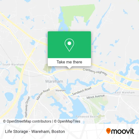Life Storage - Wareham map