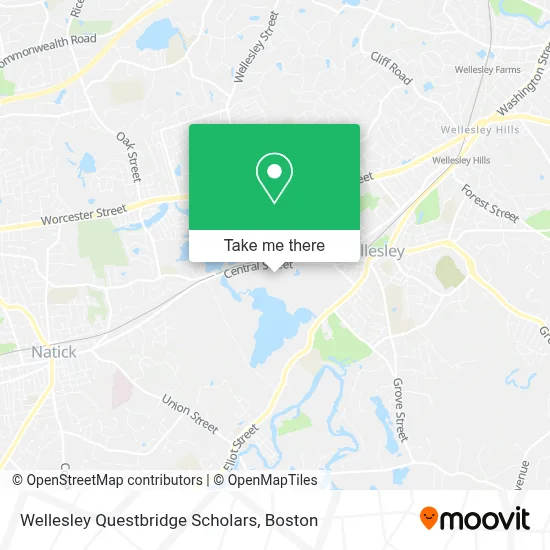 Wellesley Questbridge Scholars map