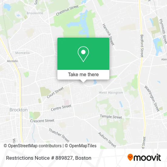 Restrictions Notice #  889827 map