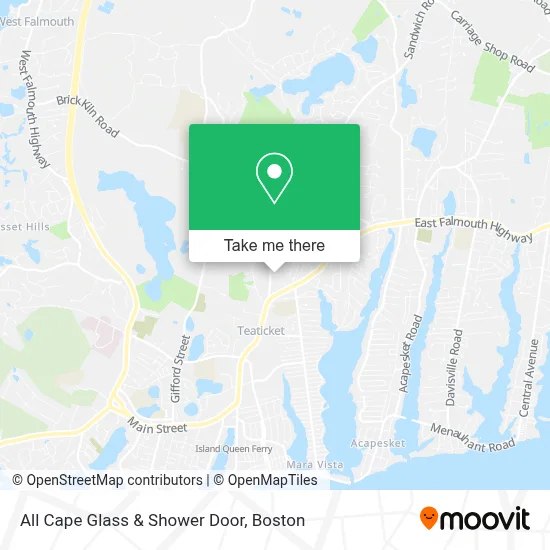All Cape Glass & Shower Door map