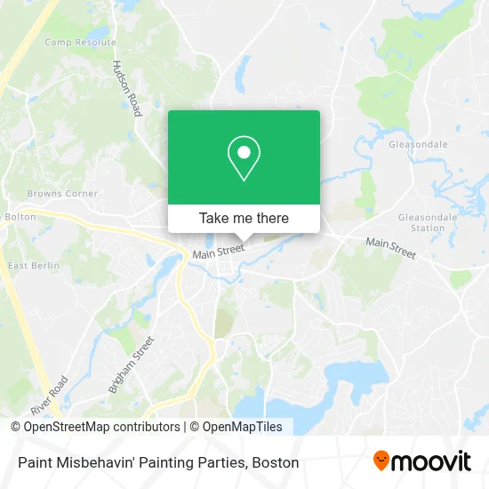 Paint Misbehavin' Painting Parties map