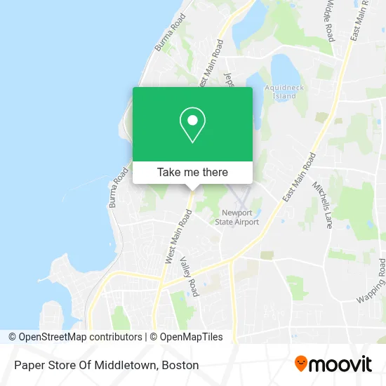 Paper Store Of Middletown map