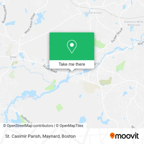 St. Casimir Parish, Maynard map