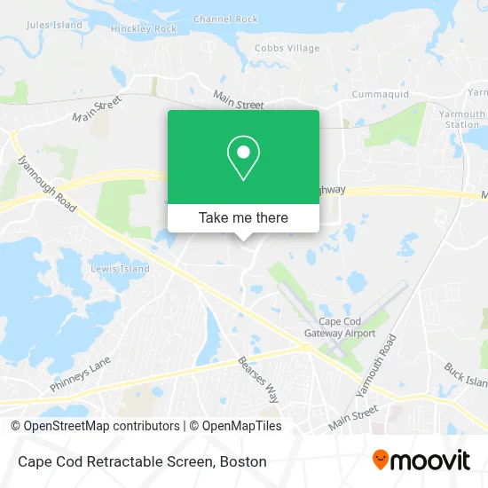 Cape Cod Retractable Screen map