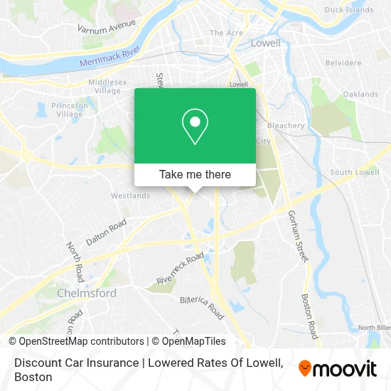 Discount Car Insurance | Lowered Rates Of Lowell map