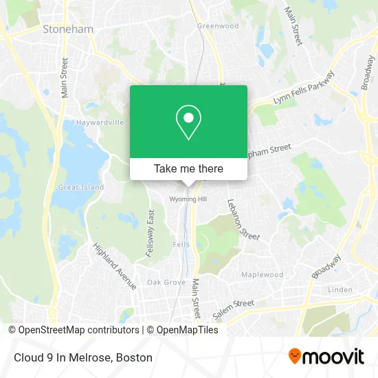Cloud 9 In Melrose map