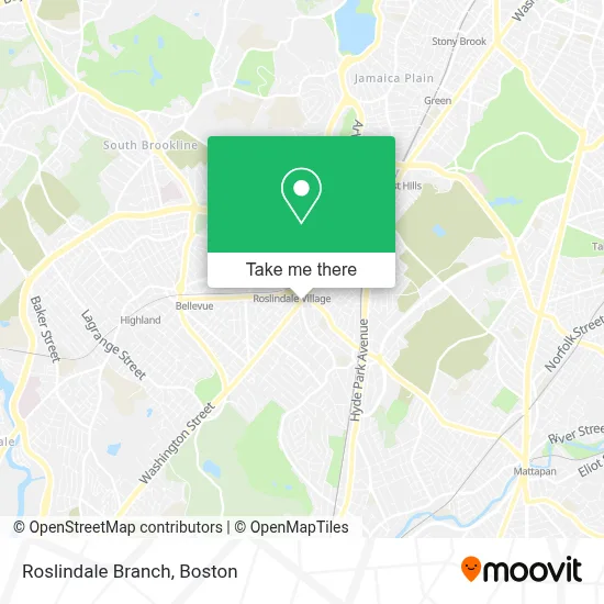 Roslindale Branch map