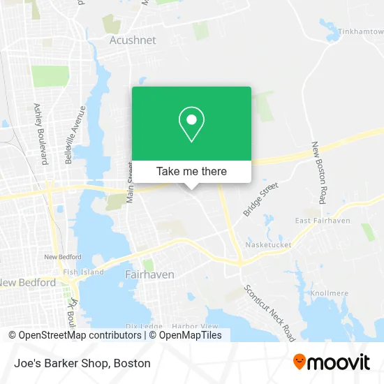 Joe's Barker Shop map