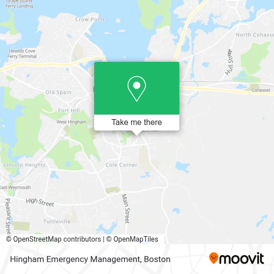 Hingham Emergency Management map