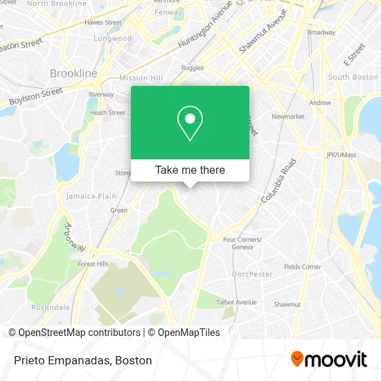 Prieto Empanadas map