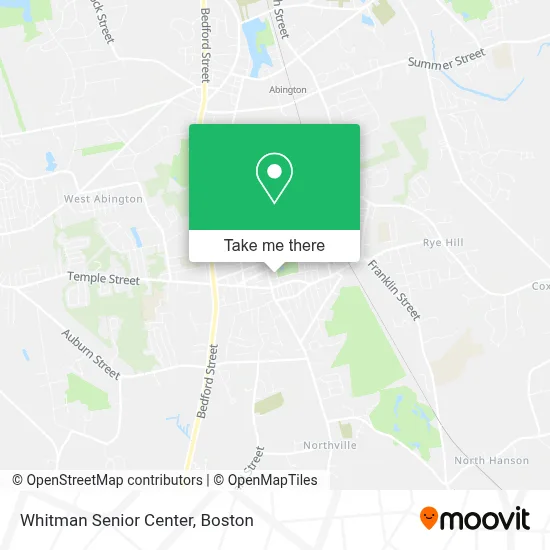 Whitman Senior Center map