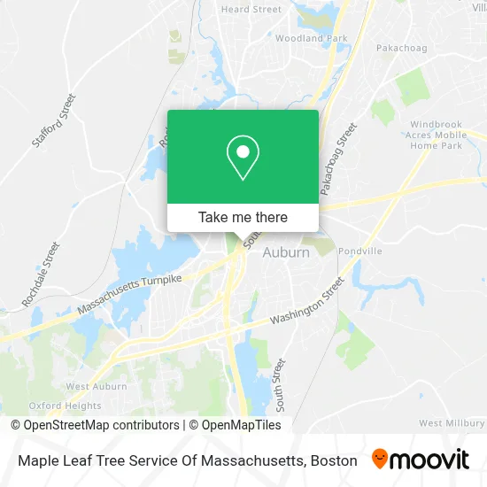 Maple Leaf Tree Service Of Massachusetts map