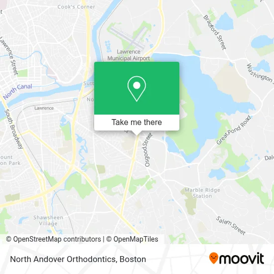 North Andover Orthodontics map