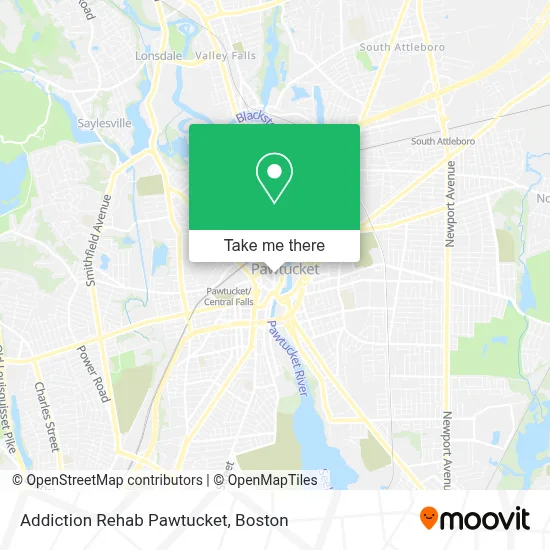 Addiction Rehab Pawtucket map