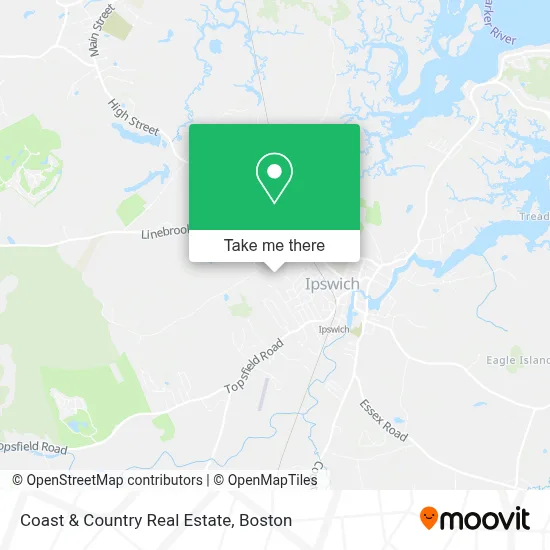 Coast & Country Real Estate map