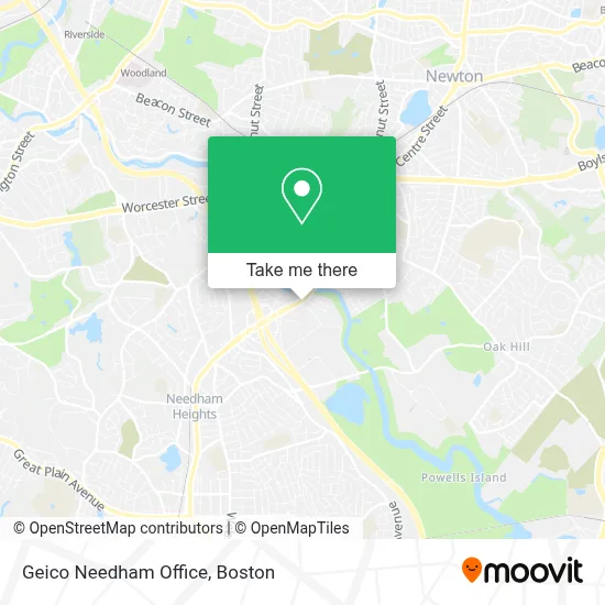 Geico Needham Office map