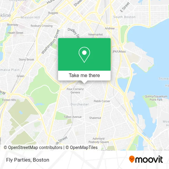 Fly Parties map