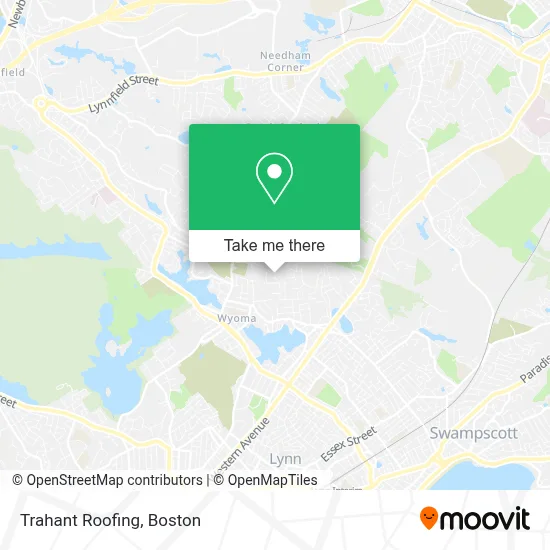 Trahant Roofing map