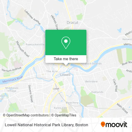Lowell National Historical Park Library map
