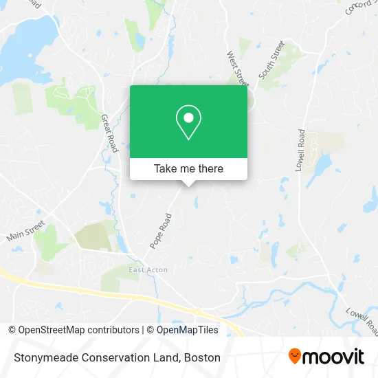 Stonymeade Conservation Land map