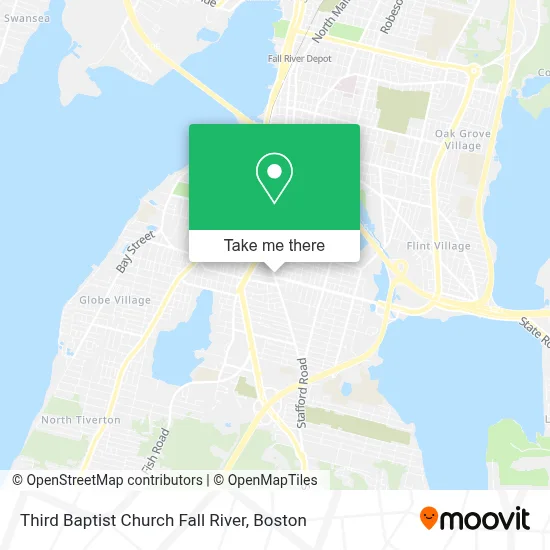 Third Baptist Church Fall River map
