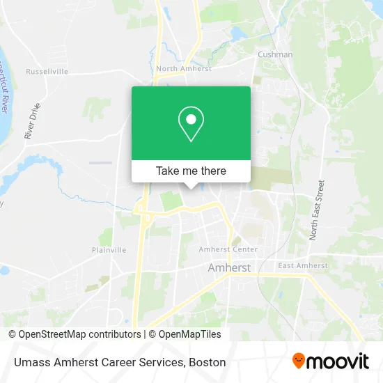 Umass Amherst Career Services map